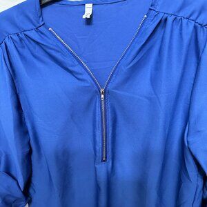 Beautiful Royal Blue Women's Long Sleeve, 3/4 sleeve Blouse